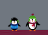 Fußmatte Winter Pinguine zum selbst Gestalten