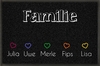 Fußmatte zum Beschriften „Familie mit Namen“