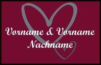 Fußmatte Zwei Herzen zum Personalisieren
