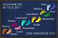 Gestaltbare Fußmatte Füßchen und Namen