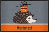 Gestaltbare Fußmatte Herbstdesign mit Igelmotiv