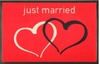 Gestaltbare Fußmatte Just Married Herzen