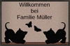 Gestaltbare Fußmatte Katzen Babies