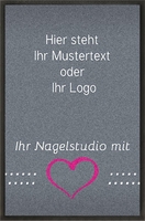 Logomatte Nagelstudio mit eigenem Text