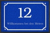 Personalisierbare Fußmatte Hausnummernschild