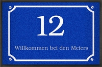 Personalisierbare Fußmatte Hausnummernschild