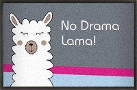 Personalisierbare Fußmatte Lama Pastell