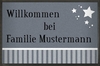Personalisierbare graue Fußmatte mit Sternchen