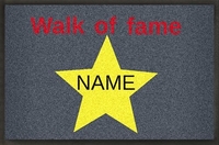 Personalisierbare graue Fußmatte Walk of Fame