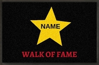 Personalisierbare schwarze Fußmatte Walk of Fame