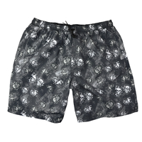 Abraxas XXL Badeshorts Jim im Totenkopf-Rosen-Design