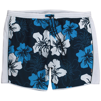 Adamo Badebermuda Elmar Blumenprint blau-weiß XXL