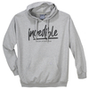 Ahorn Hoodie Schriftprint hellgrau melange XXL