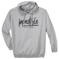 Ahorn Hoodie Schriftprint hellgrau melange XXL