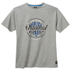 Allsize Logoprint T-Shirt Übergröße hellgrau melange