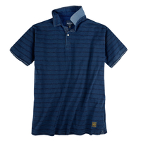 Allsize Polo Jeansoptik gestreift indigoblau XXL