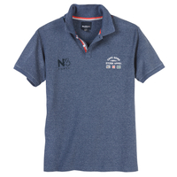 Allsize Poloshirt Melangeoptik blau XXL