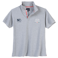 Allsize Poloshirt Melangeoptik grau XXL
