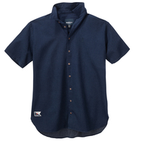 Allsize XXL Kurzarmhemd feines Strukturmuster navy