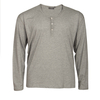 Basic Langarmshirt Serafino XXL hellgrau Kitaro