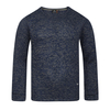 Übergröße Replika Melangeoptik Pullover blau-grau