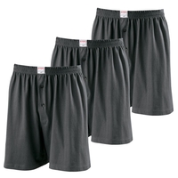 Boxershorts Herren anthrazit Übergröße Adamo Fashion 3er Pack