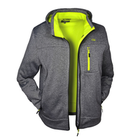 Brigg leichte Softshelljacke grau meliert/gelb XXL