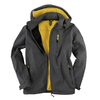 Brigg Softshelljacke grau meliert Details gelb XXL