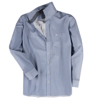 CasaModa blau-weißes Langarmhemd Minimalmuster XXL