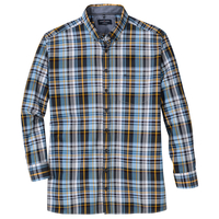 CasaModa Langarmhemd Twill Karo petrol-senfgelb XXL