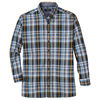 CasaModa Langarmhemd Twill Karo petrol-senfgelb XXL