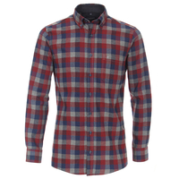 CasaModa Leichtflanell Hemd XXL Karo blau-grau-rot