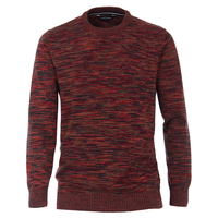 CasaModa Pullover Übergröße grün-orange-rot meliert