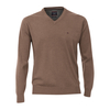 CasaModa Strickpullover V-Neck hellbraun melange XXL