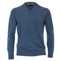 CasaModa V-Neck Pullover Übergröße denimblau melange