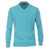 CasaModa V-Neck Pullover Übergröße türkis melange
