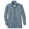 CasaModa XXL blau-weiß kariertes Langarmhemd Paisley