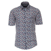 CasaModa XXL Kurzarmhemd Kurzform marine Print floral
