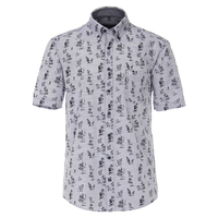 CasaModa XXL Kurzarmhemd navy melange Sommerprint