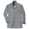 CasaModa XXL Langarmhemd Retroprint türkis-orange-navy