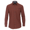 CasaModa XXL Langarmhemd Struktur-Karo orange-navy