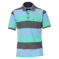 CasaModa XXL Poloshirt easy care grün-blau gestreift
