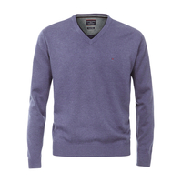 CasaModa XXL Strickpullover V-Neck flieder melange