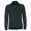 CasaModa XXL Troyer-Sweatshirt grün-blau Struktur