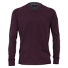 CasaModa XXL V-Neck Strickpullover pflaume melange