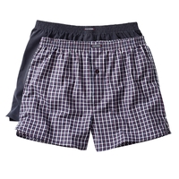 Ceceba 2er Pack Boxershorts dunkelblau / rot kariert Übergröße