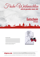Digitaler Geschenkgutschein (Weihnachten) bigtex.de 35, 00 Euro