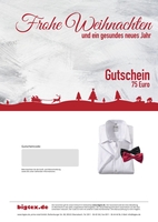 Digitaler Geschenkgutschein (Weihnachten) bigtex.de 75, 00 Euro