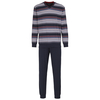 Götzburg Pyjama XXL navy-grau-weiß quergestreift