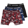 Jack & Jones 3er-Pack XXL Trunks weinrot/navy/schwarz